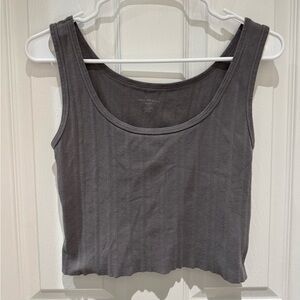 Brandy Melville Charcoal Cropped Tank Top